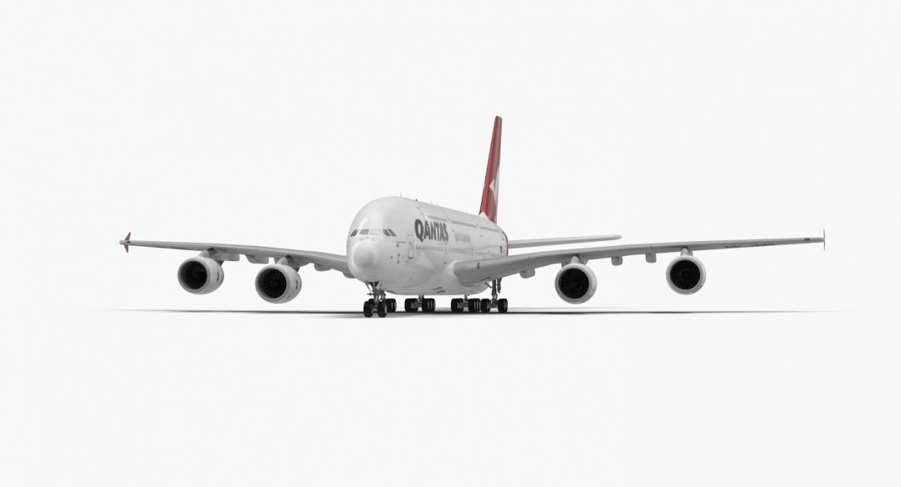 3D Airbus A380-1000 Qantas model